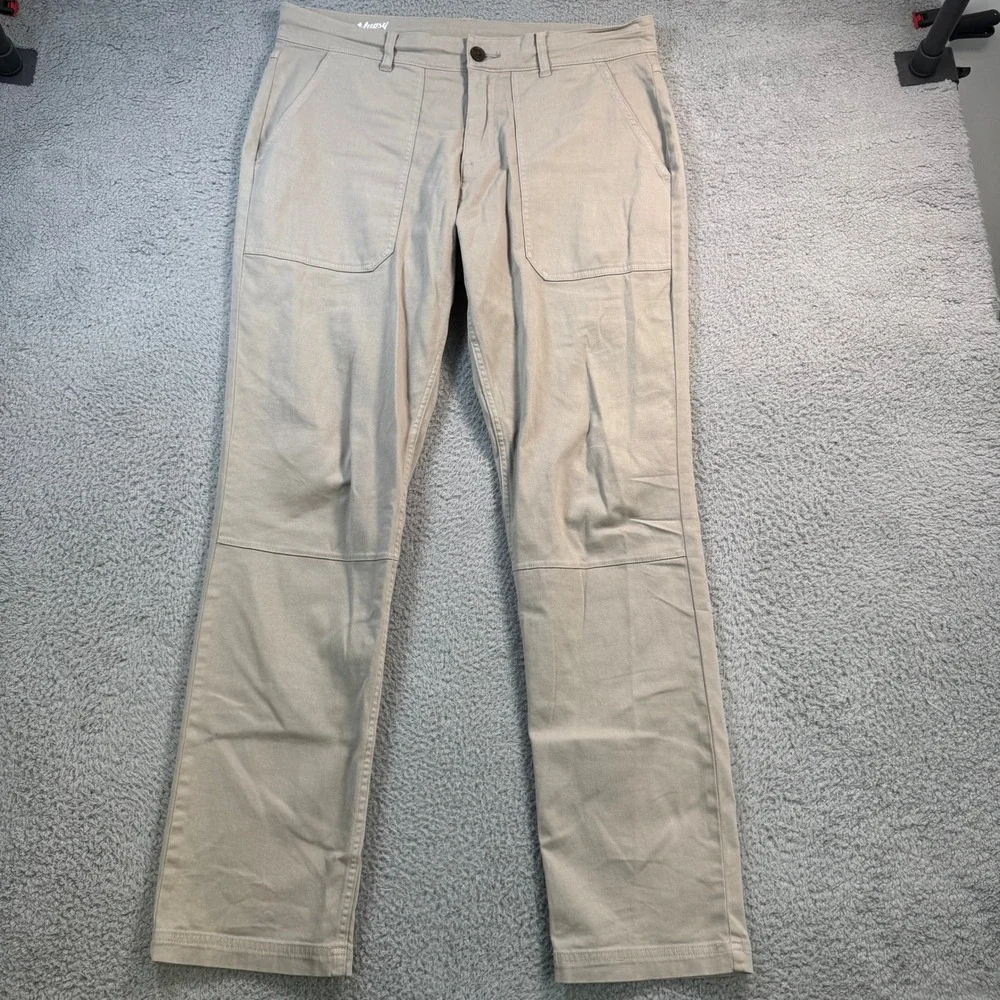 Mugsy Beachwoods Men Khaki Tan Utility Carpenter Chino Pants 35x32 TWDWP2